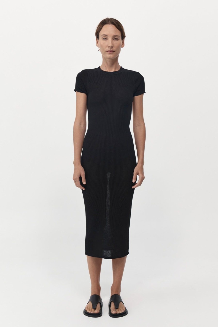 ST. AGNI Cut Out Knit Dress - Black | Dresses