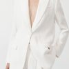 ST. AGNI Tailored Linen Blazer - Ivory | Tailoring