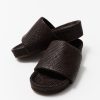 ST. AGNI Woven Everyday Flatform Slide - Chocolate | Slides