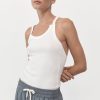 ST. AGNI Organic Cotton Abstract Singlet - White | Tops