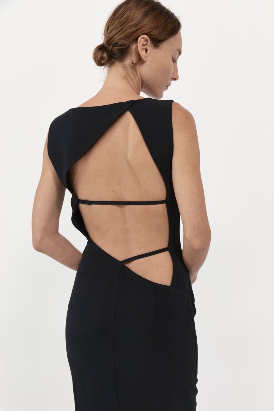 ST. AGNI Cut Out Midi Dress - Black | Tailoring