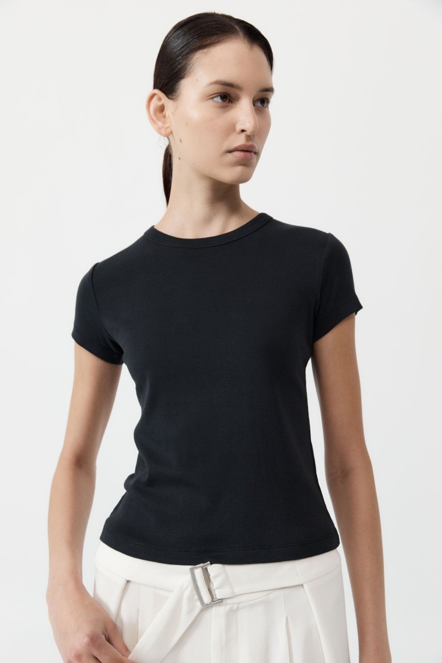 ST. AGNI Organic Cotton Baby Tee - Black | Basics