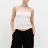 ST. AGNI Curve Knit Top - White | Basics