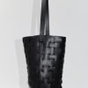 ST. AGNI Woven Bucket Bag - Black | Bags