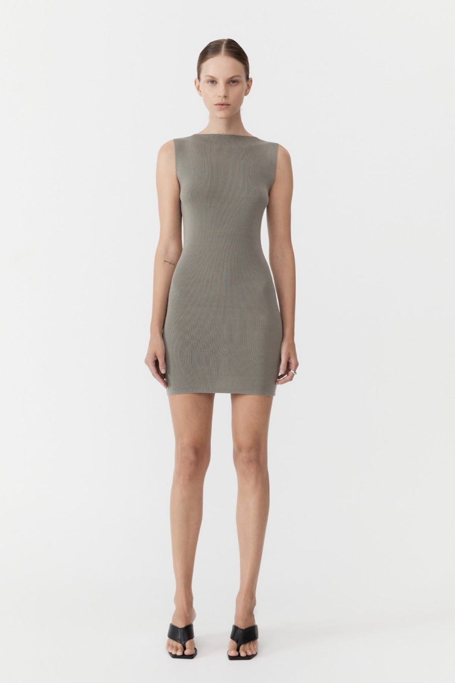 ST. AGNI Vas Knit Mini Dress - Shadow | Knitwear