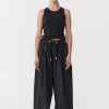 ST. AGNI Relaxed Drawstring Pants - Black | Pants