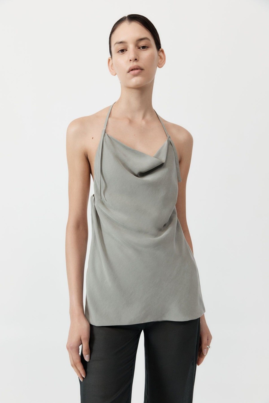 ST. AGNI Adjustable Strap Top - Shadow | Tops