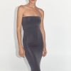 ST. AGNI Strapless Jersey Midi Dress - Graphite | Basics