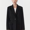 ST. AGNI Belt Detail Blazer - Black | Uni