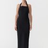 ST. AGNI Linen Bias Maxi Dress - Black | Tailoring