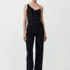 ST. AGNI Mid Rise Wide Leg - Washed Black | Denim