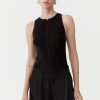 ST. AGNI Stitch Detail Tank - Black | Basics