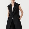 ST. AGNI Sleeveless Tailored Blazer - Black | Jackets