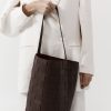 ST. AGNI Woven Bucket Bag - Chocolate | Uni