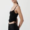 ST. AGNI Ruched Tank - Black | Singlets