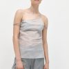 ST. AGNI Asymmetric One Shoulder Top - Sheer Stripe | Tops