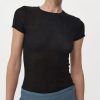 ST. AGNI Second Skin Knit Tee - Black | Basics