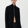 ST. AGNI Zip Detail Cardigan - Black | Knitwear