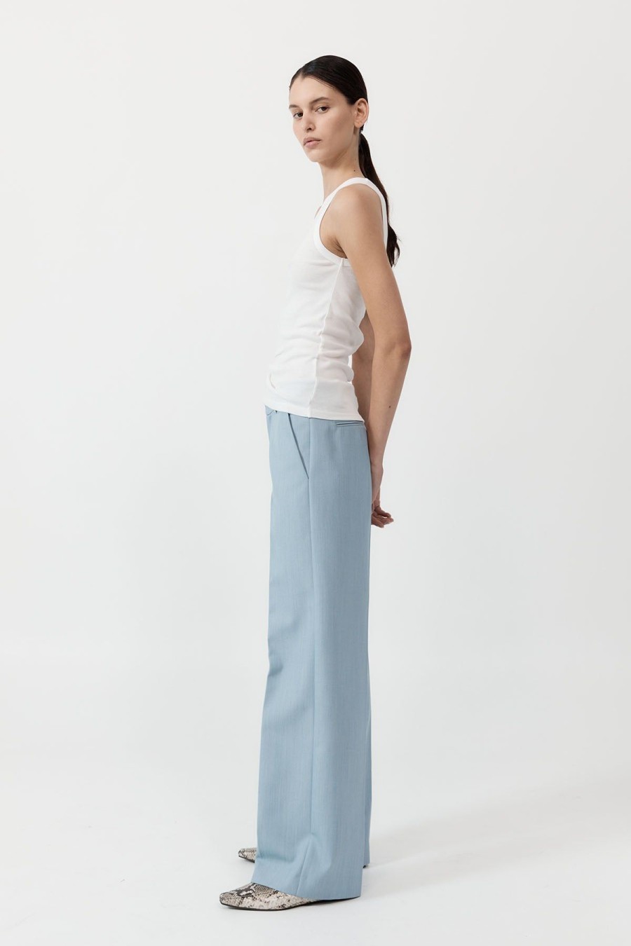 ST. AGNI Carter Trousers - Stone Blue | Pants