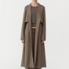 ST. AGNI Layered Wool Trench - Kelp | Tailoring