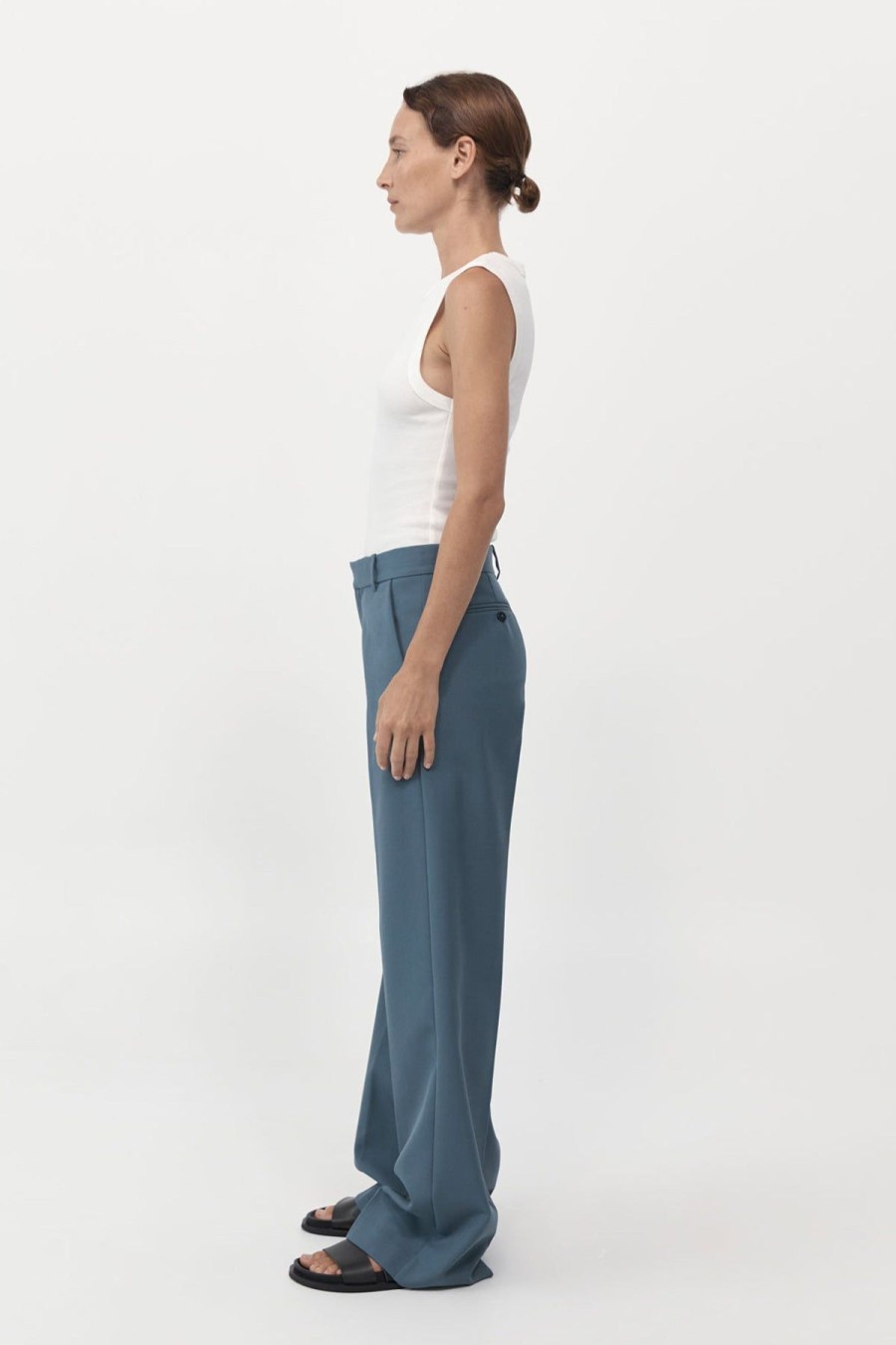 ST. AGNI Carter Trousers - Slate | Tailoring