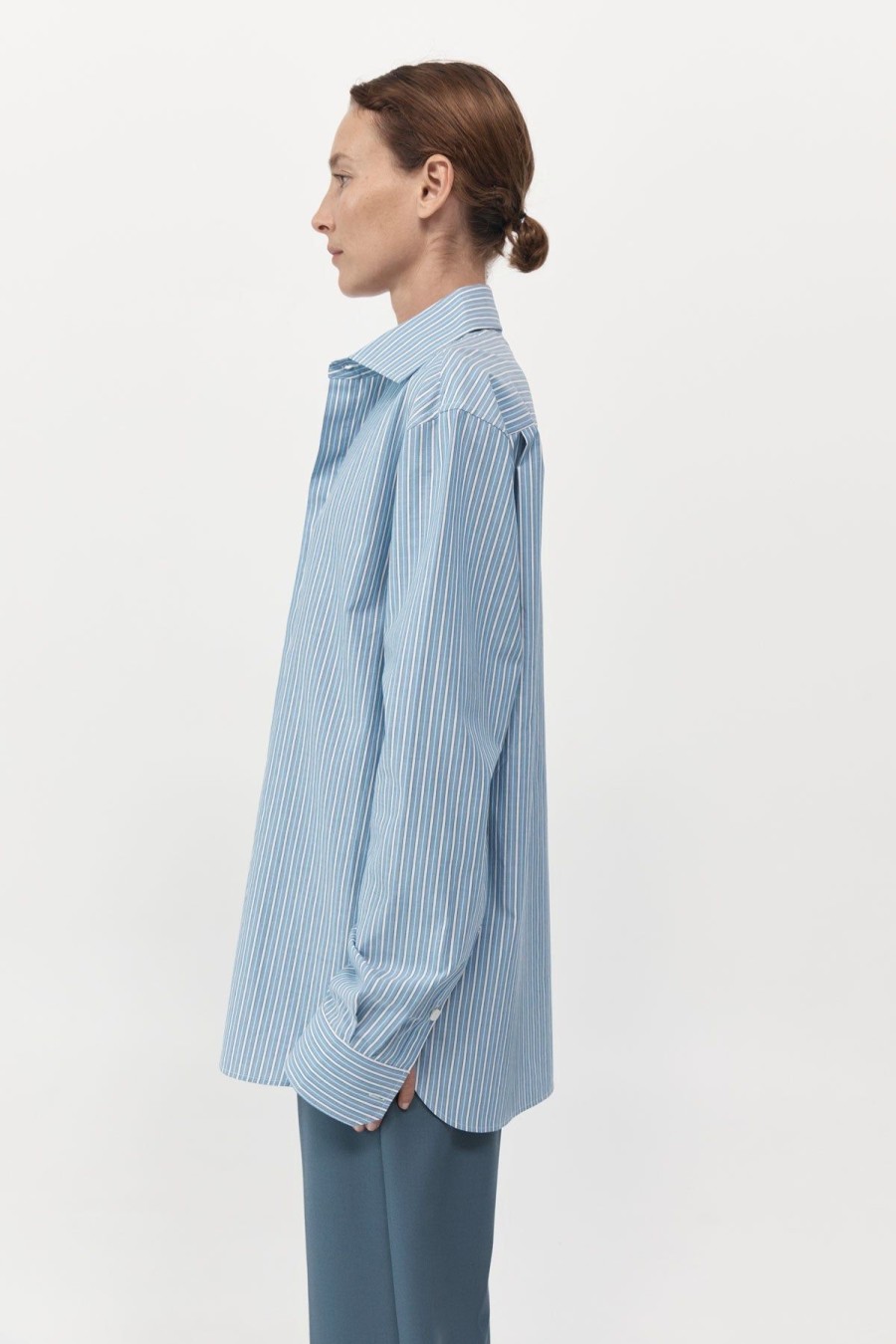 ST. AGNI Homme Shirt - Blue Stripe | Shirts