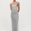 ST. AGNI Low Back Slip Dress - Silver | Dresses