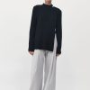 ST. AGNI Deconstructed Rib Knit Jumper - Black | Knitwear