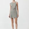 ST. AGNI Sophia Drape Mini Dress - Shadow | Dresses