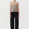 ST. AGNI Mesh Strapless Top - Fog | Knitwear