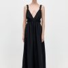 ST. AGNI Plunge Sun Dress - Black | Dresses