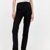 ST. AGNI Slim Panelled Trousers - Black | Tailoring