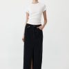 ST. AGNI Denim Maxi Skirt - Washed Black | Denim