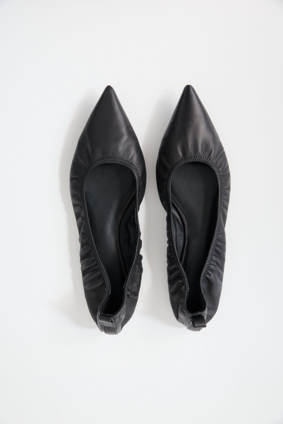 ST. AGNI Soft Leather Flat - Black | Flats