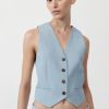 ST. AGNI Carter Vest - Stone Blue | Tailoring