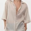 ST. AGNI Relaxed Collar Shirt - Birch | Tops