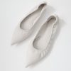 ST. AGNI Soft Leather Flat - Cool White | Flats