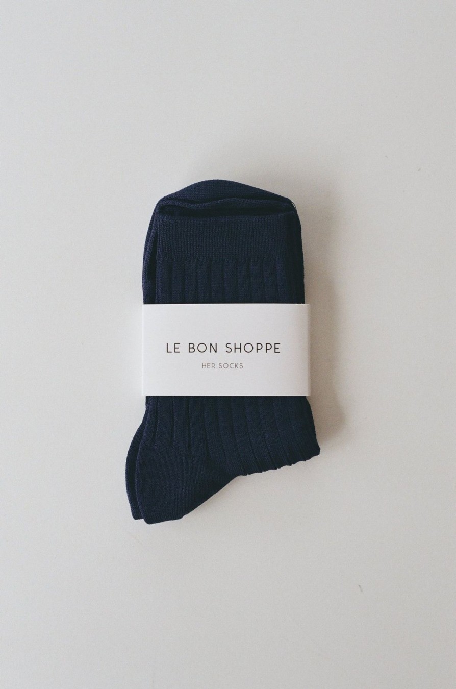 ST. AGNI Her Socks By Le Bon - Midnight Blue | Socks