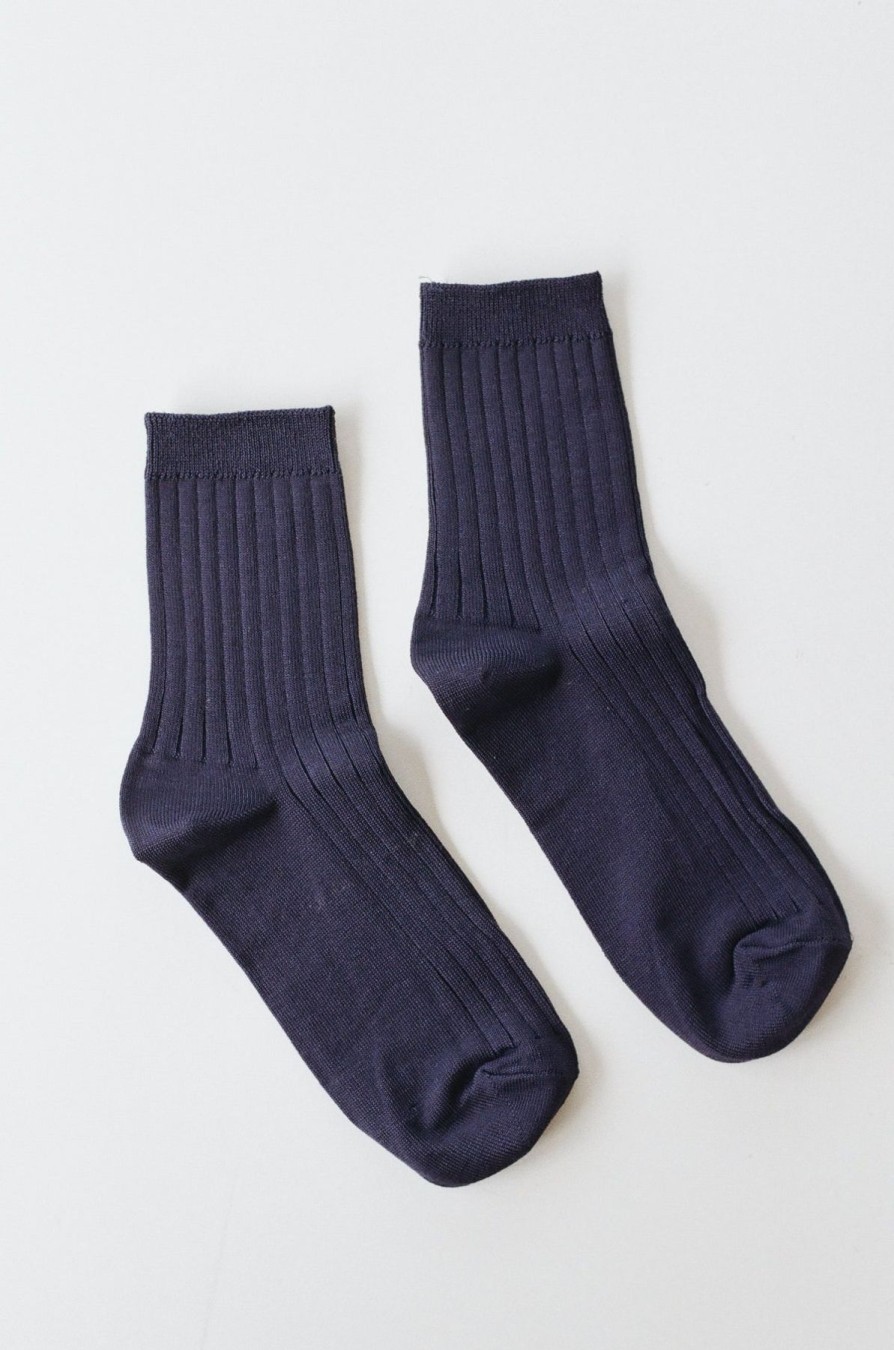 ST. AGNI Her Socks By Le Bon - Midnight Blue | Socks