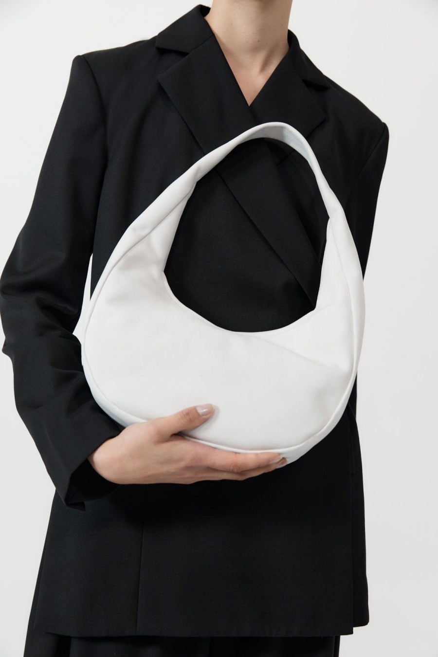 ST. AGNI Oval Mini Bag - Cool White | Bags