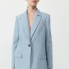 ST. AGNI Single Button Tailored Blazer - Stone Blue | Tailoring