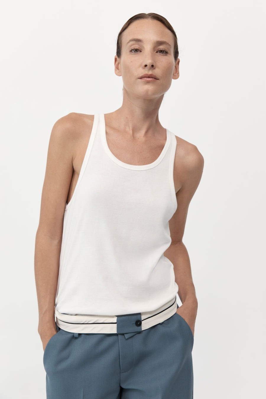 ST. AGNI Organic Cotton Everyday Tank - White | Singlets