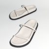 ST. AGNI Fine Strap Slide - Cool White | Slides