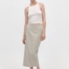 ST. AGNI Low Waist Pencil Skirt - Birch | Skirts