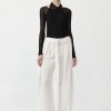 ST. AGNI Fold Trousers - Off White | Pants