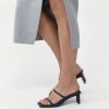 ST. AGNI Fine Strap Heel - Black | Heels