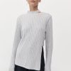 ST. AGNI Deconstructed Rib Knit Jumper - Soft Grey | Knitwear