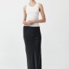 ST. AGNI Bias Slip Skirt - Black | Skirts