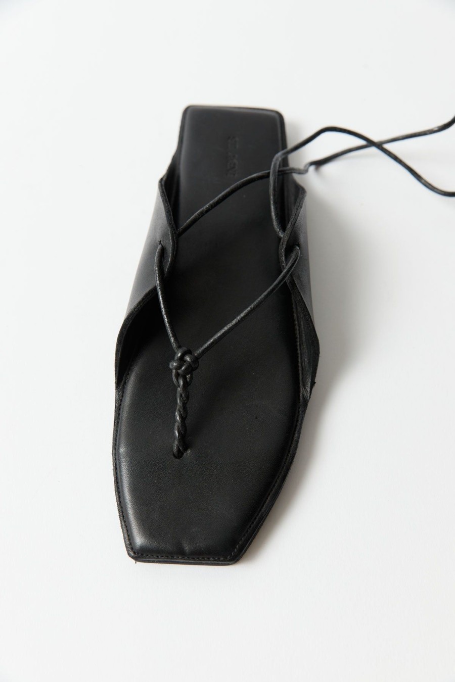 ST. AGNI Tie Up Sandal - Black | Sandals