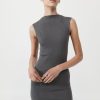 ST. AGNI Cut Away Knit Dress - Stone Grey | Dresses